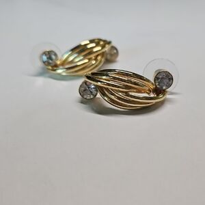 Gold-Tone Crystal Accent Women's Earrings